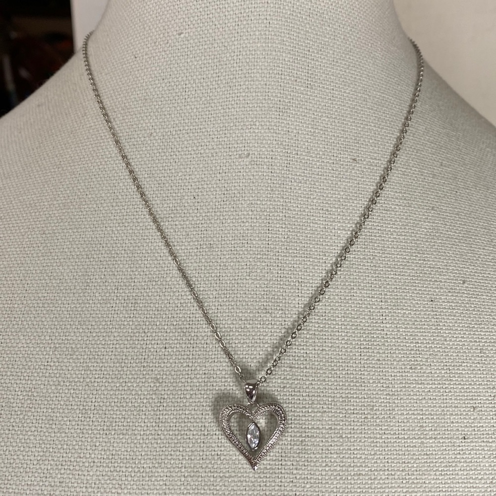 Two dainty and feminine silvertone necklaces